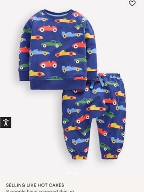 Boden Navy Toddler Car Print Top